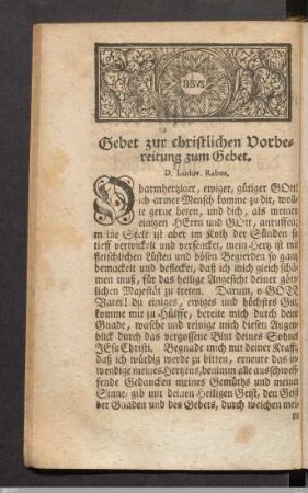 Christliches Bet-Büchlein.