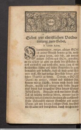 Christliches Bet-Büchlein.