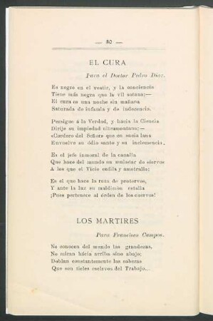 El cura : Para el doctor Pedro Díaz