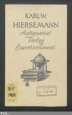 Karl W. Hiersemann : Antiquariat, Verlag, Exportsortiment