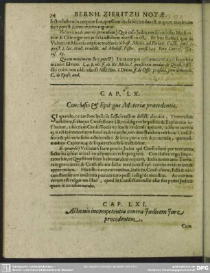 Cap. LX. Conclusio & Epilogus Materiae praecedentis