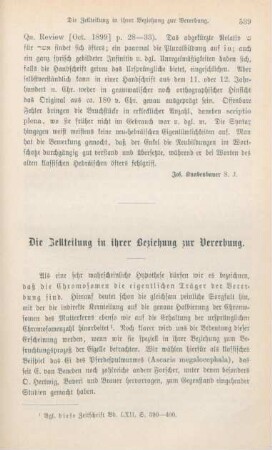 539-554 Die Zellteilung in ihrer Beziehung zur Vererbung