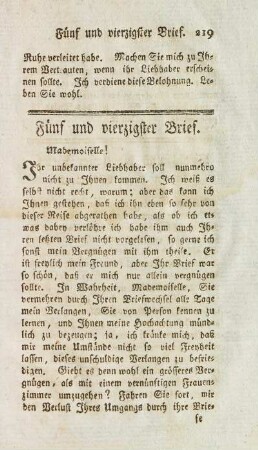 Fünf und vierzigster Brief.