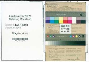 Entnazifizierung Anna Wagner , geb. 22.01.1903 (Postass.)