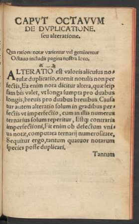 Caput Octavum De Duplicatione. seu alteratione.
