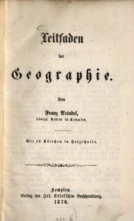 Leitfaden der Geographie
