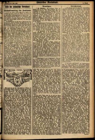 Zweite Ausgabe vom Samstag, den 18. Juni 1927.