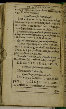 De Sexto Præcepto.