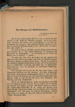 Die Grenzen der Vollkommenheit.