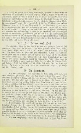 XIII. In Haus und Hof