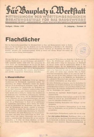 Flachdächer