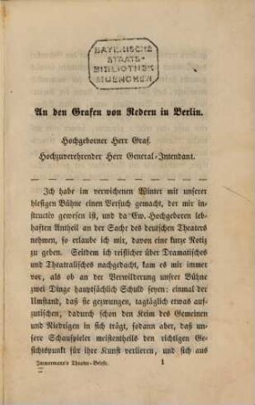 Theater-Briefe