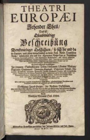 10: ... von dem 1665sten Jahr, biß in Anno 1671 denck- und schreibwürdig vorgegangen