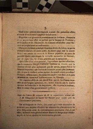 Extrait du Moniteur du Mardi 5 Avril. Actes Du Gouvernement Provisoire, Paris, le 4 avril 1814