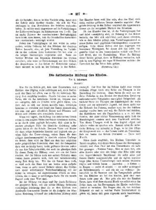 Die ästhetische Bildung des Kindes : (Schluss)