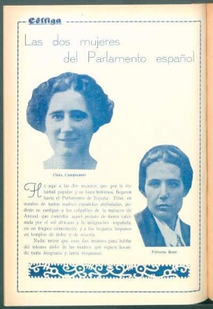 Las dos mujeres del Parlamento español