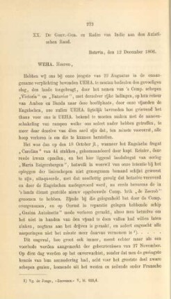 XX. De Gouv.-Gen. en Raden van Indie aan den Aziatischen Raad ... 12 December 1806