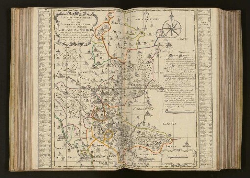 Accurate Geographische Delineation derer Zum Sæchsischen Chur Creisse Gehörigen Aemter Liebenwerda und Schlieben : Nebst darinnen befindlichen Stædten und Dorff Schafften auch andern angrenzenden Orten