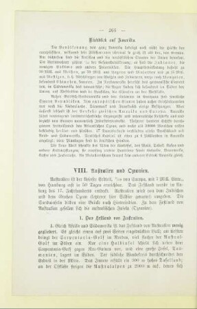 VIII. Australien und Ozeanien