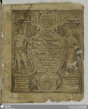 Andreas Hammerschmids Chor-Music : Mit V. und VI. Stimmen auff Madrigal.manir/ nebenst dem Basso Continuo. Fünffter Theil Musicalischer Andachten