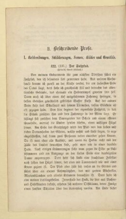 I. Beschreibungen, Schilderungen, Scenen, Bilder und Gemälde