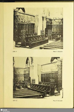 Abb. 1 [Das Chorgestühl des Domes zu Magdeburg]