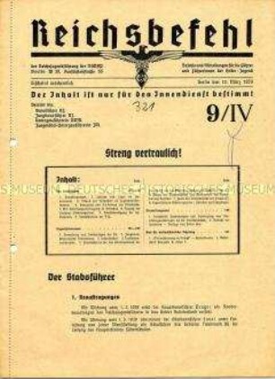 Mitteilungsblatt der Reichsjugendführung der NSDAP für HJ-Funktionäre