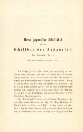 Ueber japanische Schifffahrt und den Schiffbau der Japanesen