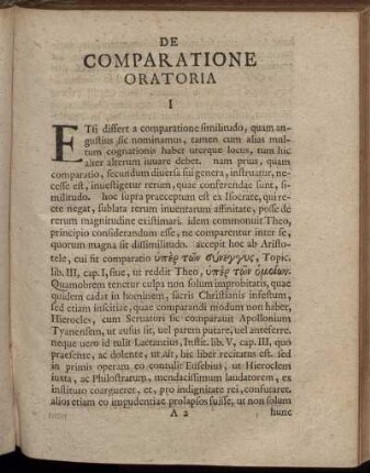 De Comparatione Oratoria