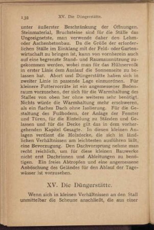 XV. Die Düngerstätte.