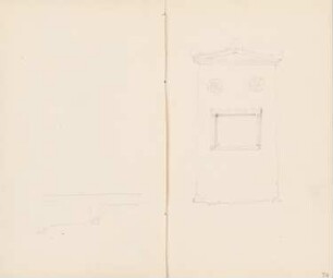 Reiseskizzen aus Athen, Venedig und Padua: Grundriss, Ansicht (aus: Skizzenalbum 4)