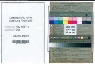 Entnazifizierung Heinz Blanke , geb. 05.11.1913 (Kaufmaennischer Angestellter)