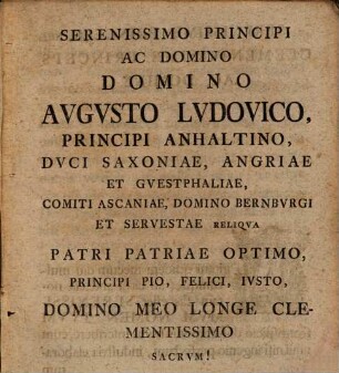 Diss. inaug. iur. ad tit. XIV. Ord. Prov. Anh. de eo quod iustum est secundum observantiam Cothoniensem circa ius gabellarum