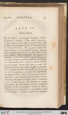 Sect. VII: Figure of Speech