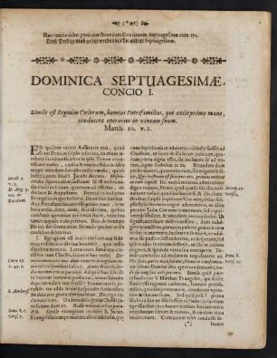 Dominica Septuagesimae
