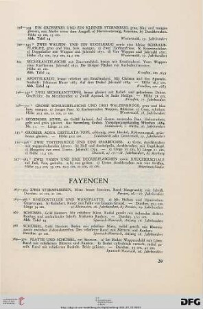 Fayencen (Nr. 363-412)