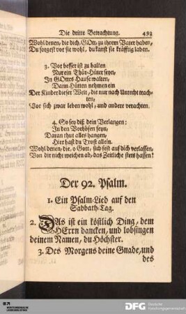 Der 92. Psalm.