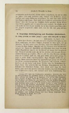 D. Bayrischer Erbfolgekrieg und Deutscher Fürstenbund