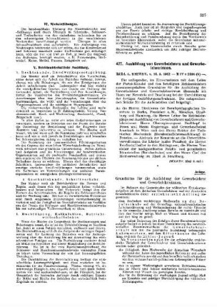 Ausbildung von Gewerbelehrern und Gewerbelehrerinnen : [Amtliche Erlasse] ; [Amtlicher Teil]