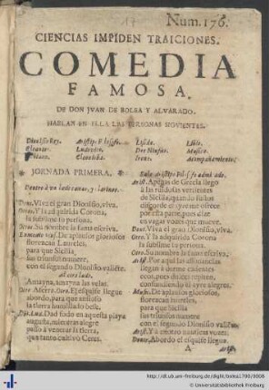 Comedia Famosa: Ciencias Impiden Traiciones.