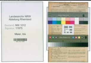 Entnazifizierung Ida Meier , geb. 10.02.1899 (Geschaeftsinhaberin)