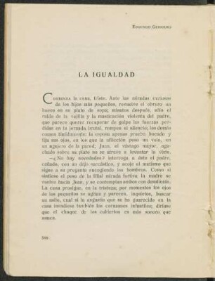 La igualdad