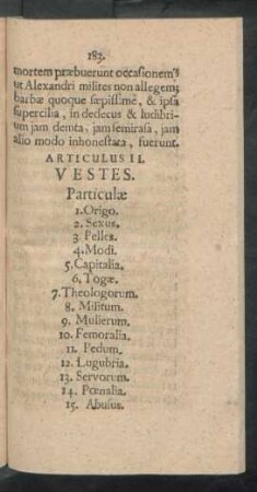 Articulus II. Vestes