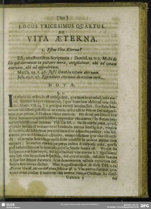 Locus Trigesimus Quartus. De Vita Aeterna