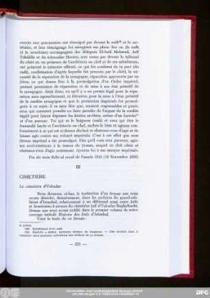 III Cimetiere