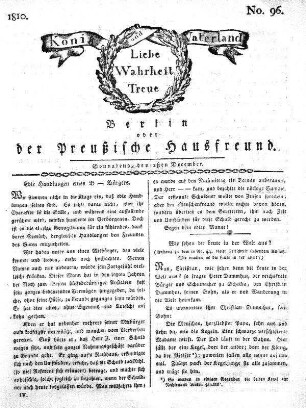 No. 96., 1sten December 1810