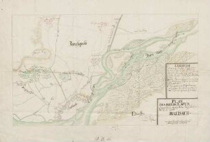 Plan des Rheinlaffs zwey Stund oberhalb der Kayserlichen und V. Ö. Stadt Breisach