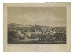 Ulm von Südwesten. Um 1857