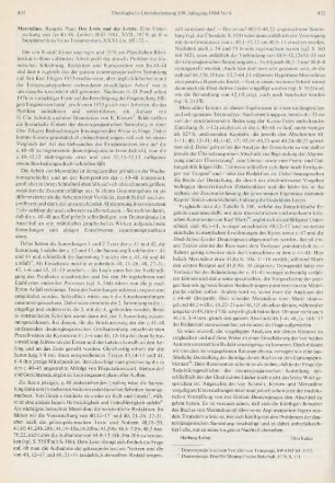431-433 [Rezension] Merendino, Rosario Pius, Der Erste und der Letzte