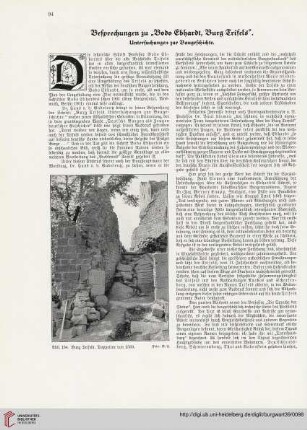 Besprechungen zu "Bodo Ebhardt, Burg Trifels". Untersuchungen zur Baugeschichte